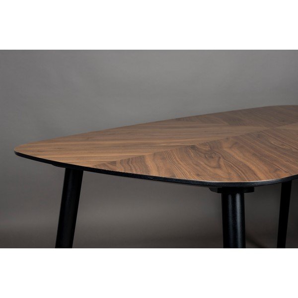 Valgomojo stalas su riešutmedžio dekoro stalviršiu 90x165 cm Clover – Dutchbone-image-3