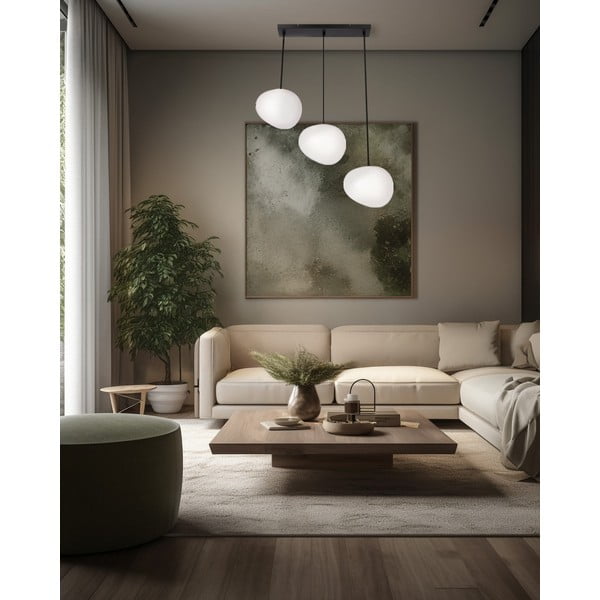 Juodos ir baltos spalvos kabantis šviestuvas Stones – Candellux Lighting-image-2