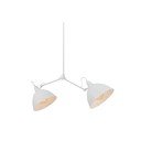 Baltas pakabinamas šviestuvas su metaliniu gaubtu 104x104 cm Coben - CustomForm