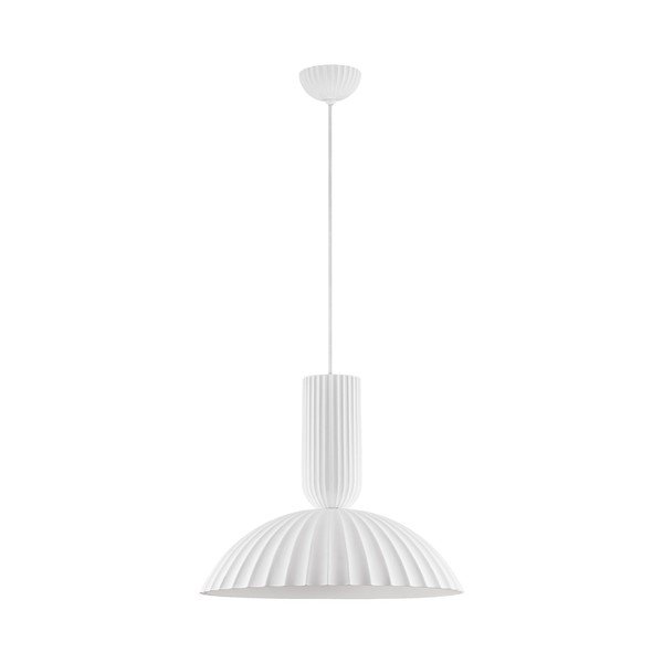 Baltos spalvos iš akmens kabantis šviestuvas ø 50 cm Ammos – Nova Luce