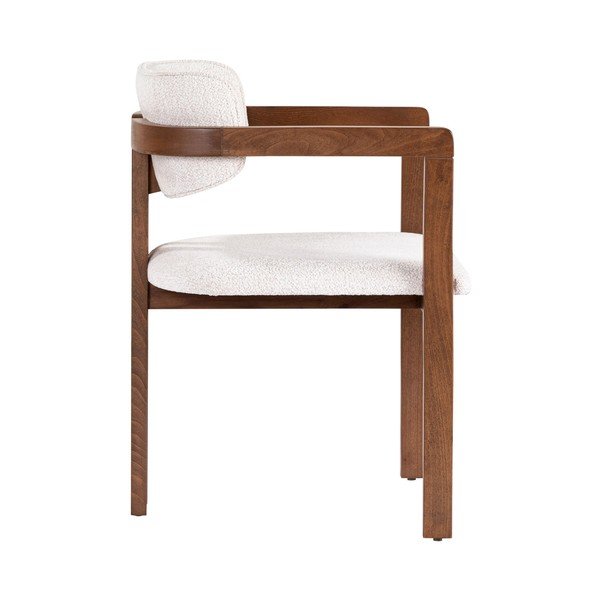Baltos spalvos valgomojo kėdė su porankiais Toscana – Kalune Design-image-3