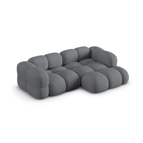 Pilkos spalvos kampinė sofa (su dešiniuoju kampu/su gultu) Loretto – Cosmopolitan Design-image-2
