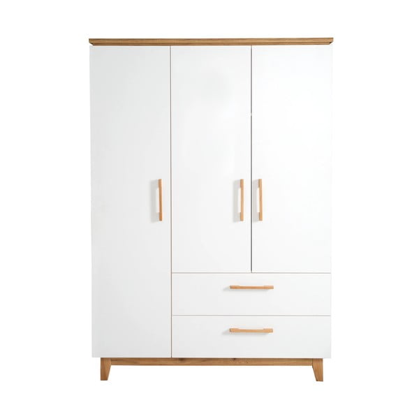 Vaikiška spinta baltos spalvos iš ąžuolo 135x200 cm Finn – Roba-image-2