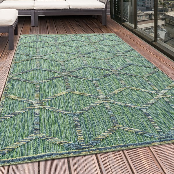 Lauko kilimas žalios spalvos 200x290 cm Bahama – Ayyildiz Carpets-image-1
