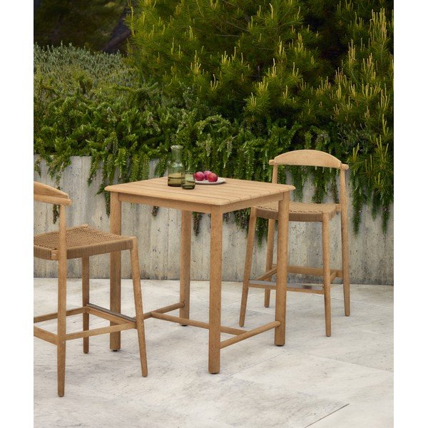 Iš akacijos masyvo sodo baro stalas 78x78 cm Sori – Kave Home-image-1