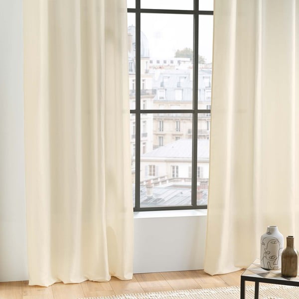 Užuolaida iš mikropluošto smėlio spalvos 140x280 cm Absolu – douceur d'intérieur-image-2