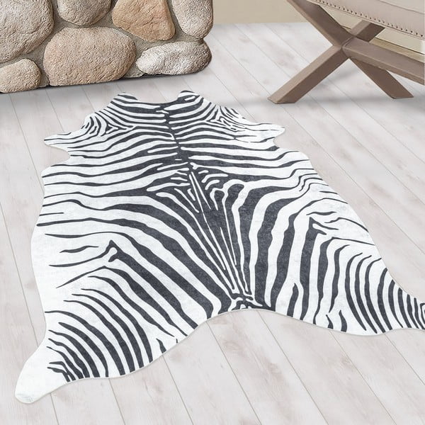 Sintetinė oda juodos ir baltos spalvos 100x135 cm Etosha – Ayyildiz Carpets-image-1