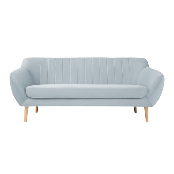 Šviesiai mėlyna aksominė sofa Mazzini Sofas Sardaigne, 188 cm