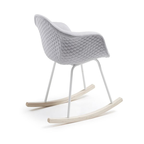 Šviesiai pilka supamoji kėdė Kave Home Kenna-image-2