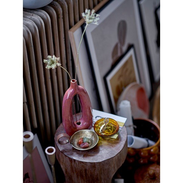 Oranžinė dekoratyvinė molinė vaza Bloomingville Baldrian, aukštis 24,5 cm-image-1