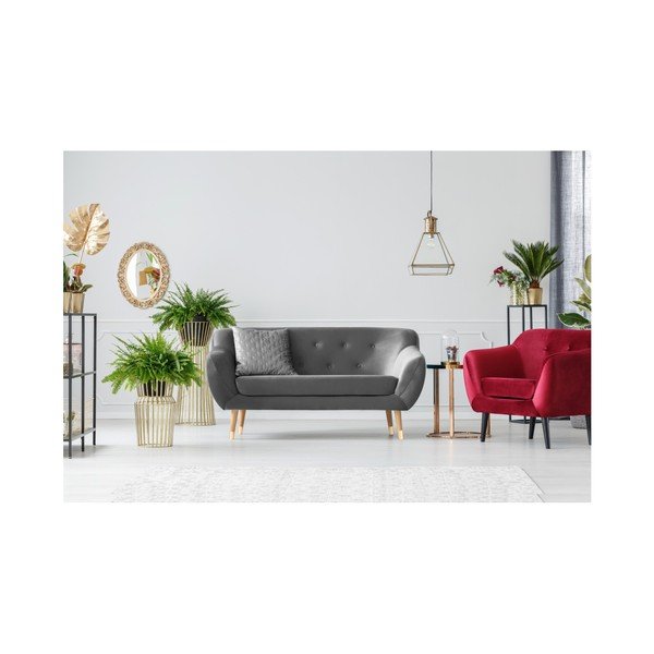 Pilka dvivietė sofa Mazzini Sofos Amelie-image-4