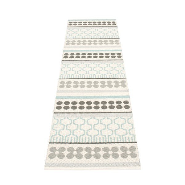 Pilkos spalvos/turkio spalvos lauko kilimas 70x270 cm Asta Pale Turquoise – Pappelina-image-2