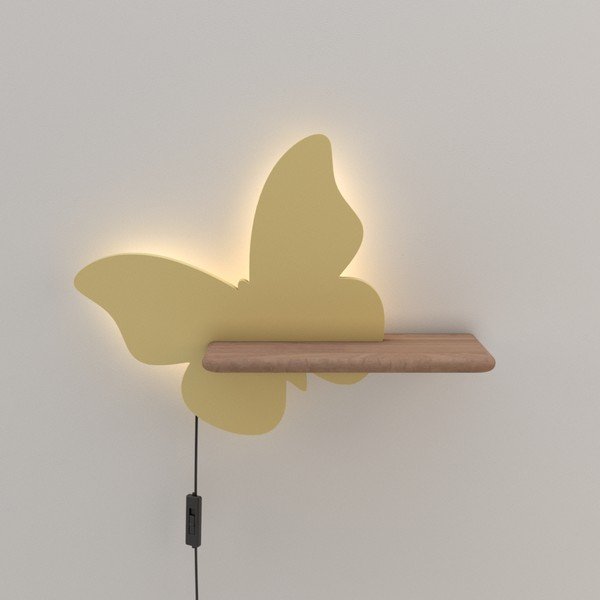Geltonas vaikiškas šviestuvas Butterfly - Candellux Lighting-image-1