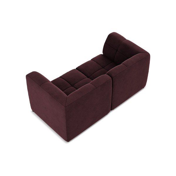 Bordo spalvos sofa iš velveto 180 cm Aloha – Makamii-image-4