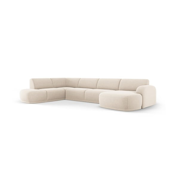 Iš velveto kampinė sofa smėlio spalvos Erin – Micadoni Home-image-2