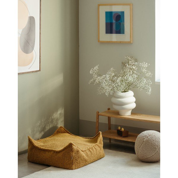 Rudos spalvos iš boucle vaikiškas sėdmaišis Square – Wigiwama-image-1