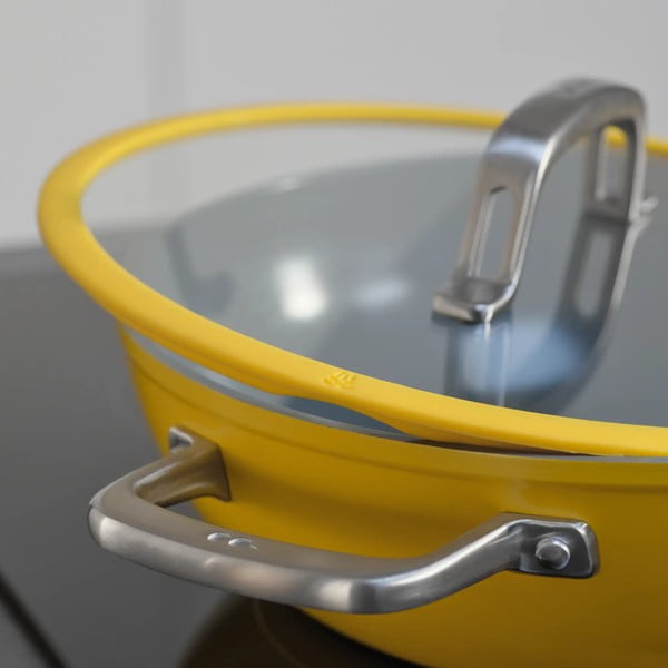 Wok keptuvė su dangčiu/su keramine danga ø 28 cm Meda 3.0 – FABINI-image-2