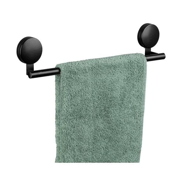Juodas sieninis rankšluosčių laikiklis Wenko Static-Loc® Pavia, plotis 40 cm-image-1