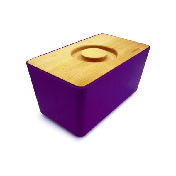 Duonos dėžė su duonos lenta Duonos dėžė, violetinė