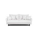 Baltos spalvos iš kordinio velveto sulankstoma/su sandėliavimo vieta sofa 215 cm Bjork – Bonami Selection