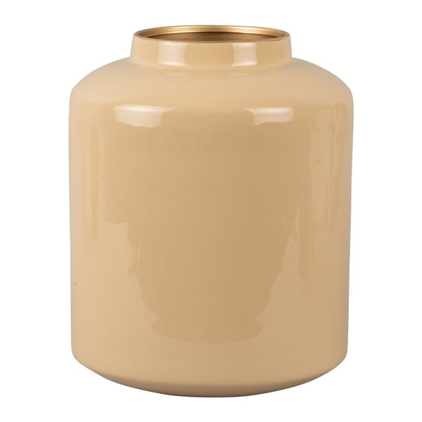 Smėlio spalvos emaliuota vaza PT LIVING Grand, aukštis 23 cm