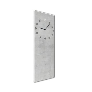 Sieninis laikrodis Styler Glassclock Concrete, 20 x 60 cm