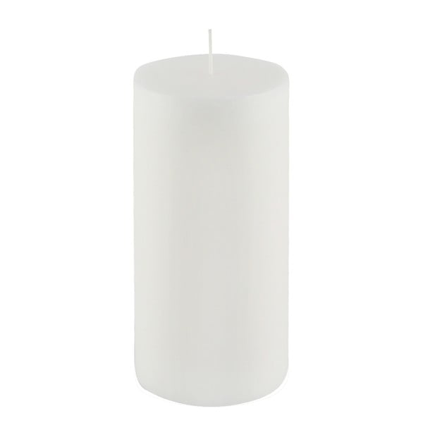 Balta žvakė Ego Dekor Cylinder Pure, degimo trukmė 123 val.