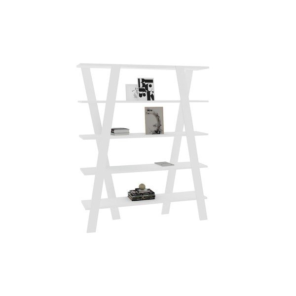 Balta knygų spinta 120x150 cm Conde - Kalune Design-image-2