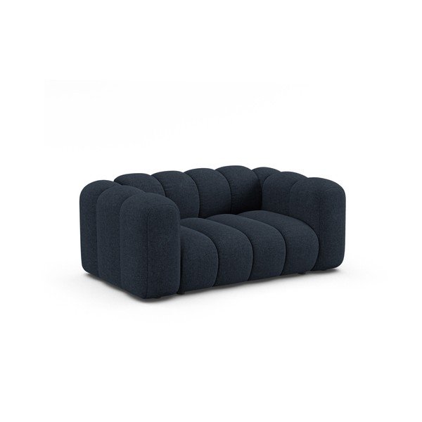 Tamsiai mėlynos spalvos sofa iš šenilinio audinio 170 cm Lupine – Micadoni -image-1