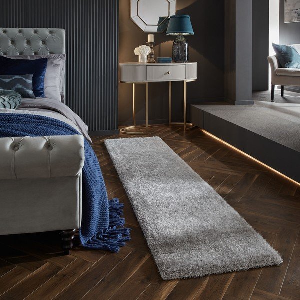 Iš perdirbto pluošto kilimas pilkos spalvos 60x230 cm Velvet – Flair Rugs-image-1