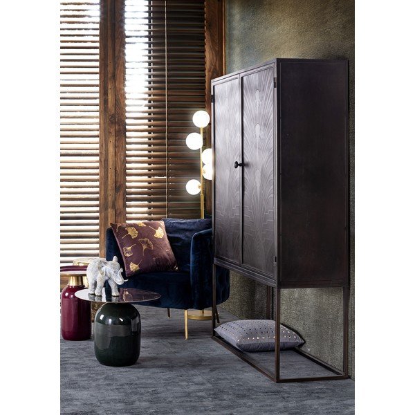 Auksinės spalvos pastatomas šviestuvas (aukštis 156,5 cm) su stiklo gaubtu Balls – Bizzotto-image-2