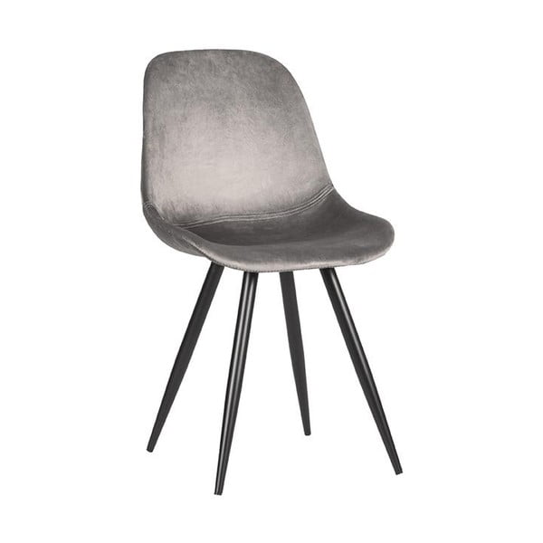 Valgomojo kėdės iš aksomo pilkos spalvos 2 vnt. Capri  – LABEL51