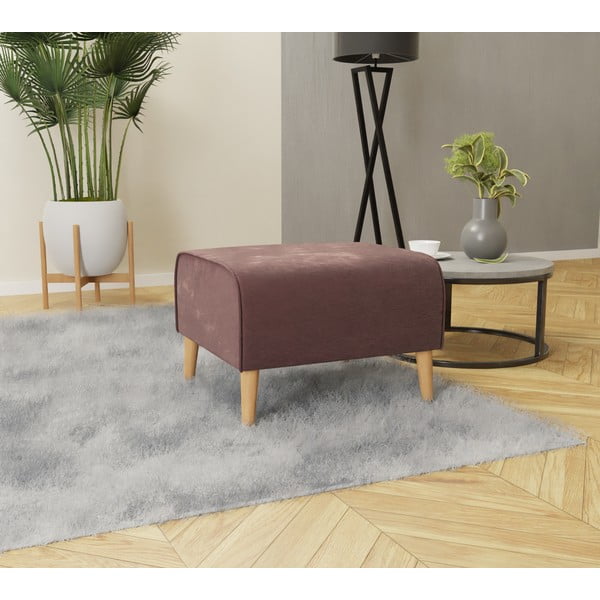 Taburetė rožinės spalvos iš velveto Carole – Ropez-image-2