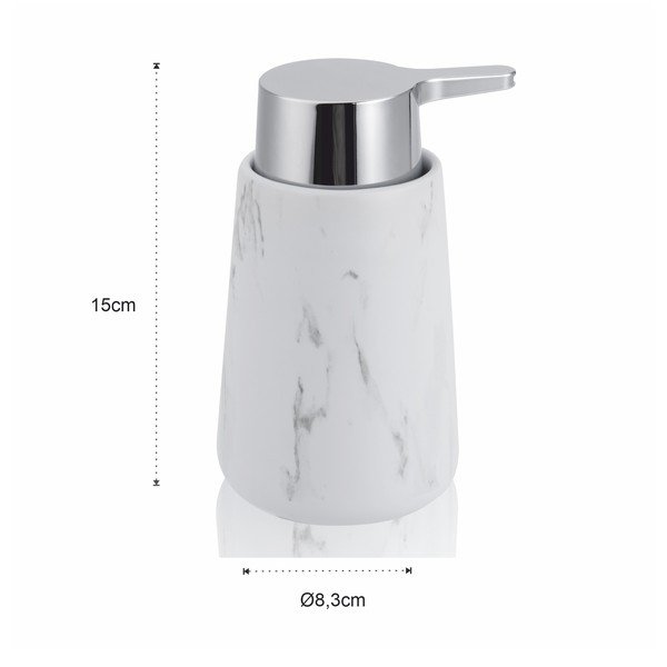 Baltas keraminis muilo dozatorius 200 ml Marble - Tomasucci-image-1