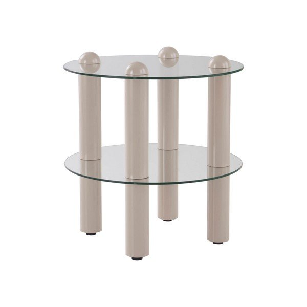 Iš stiklo apvalios formos šoninis stalas ø 48 cm Egan – Jotex