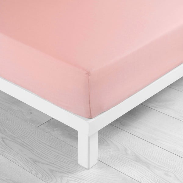Paklodė iš jersey audinio rožinės spalvos su guma 160x200 cm Jersy – douceur d'intérieur