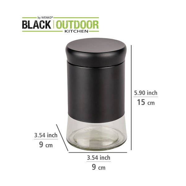 Iš stiklo  maisto laikymo indas maistui Black Outdoor Kitchen Boga – Wenko-image-3