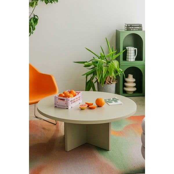 Apvalios formos kavos staliukas baltos spalvos ø 100 cm Pausa – Really Nice Things-image-2