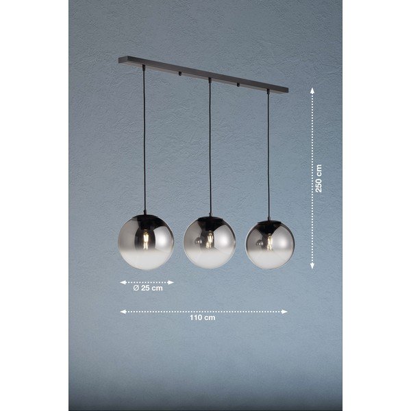 Kabantis šviestuvas juodos spalvos Mirror – Fischer & Honsel-image-2