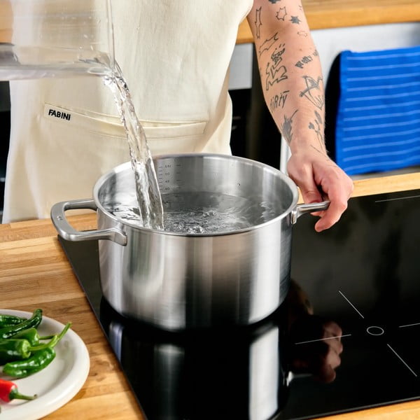 Troškintuvas iš nerūdijančio plieno su dangčiu tinka indukcinei viryklei 5,5 l Lucca 3.0 – FABINI-image-1