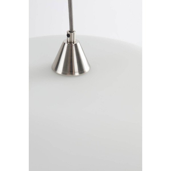 Baltos spalvos/matinės sidabrinės spalvos kabantis šviestuvas iš opalinio stiklo ø 43 cm Thalia – Jotex-image-2