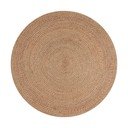 Iš džiuto apvalios formos kilimas rausvos spalvos/natūralios spalvos ø 133 cm Capri – Flair Rugs