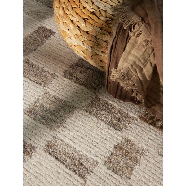 Rankų darbo kreminės spalvos iš vilnos kilimas 200x300 cm Boho 1.0 Structa – Vikosa-image-2