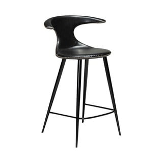Juoda odinė baro kėdė DAN-FORM Denmark Flair, aukštis 90 cm