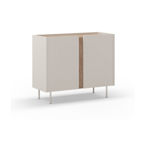 Spintelė kreminės spalvos/natūralios spalvos iš ąžuolo 100x82,5x40 cm Lucile – Marckeric-image-2