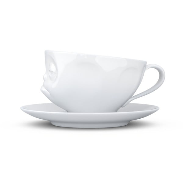 Baltas porcelianinis puodelis su lėkštele 58 products Snoozy-image-2