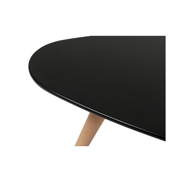 Juodas žurnalinis staliukas su bukmedžio medienos kojomis Furnhouse Fly, 116 x 66 cm-image-3