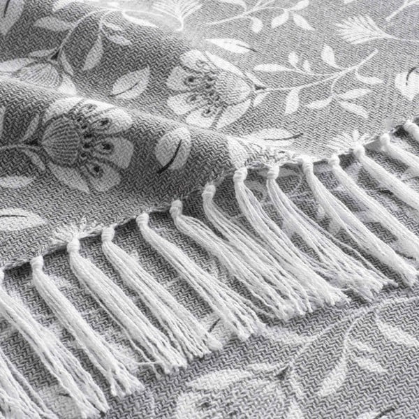 Pilka antklodė ir pledas 125x150 cm Flavie – douceur d'intérieur-image-1