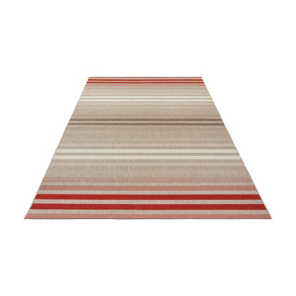 Raudonos ir kreminės spalvos lauko kilimas NORTHRUGS Paros, 160 x 230 cm-image-1