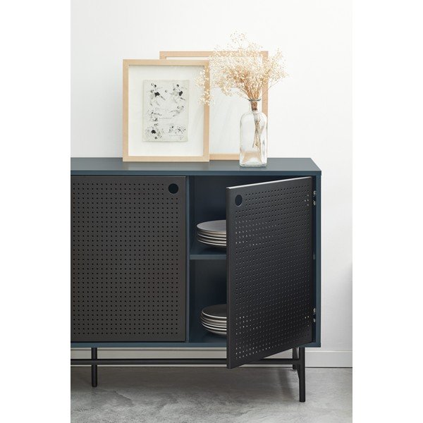 Juodos ir mėlynos spalvos komoda Teulat Punto, 150 cm pločio-image-4